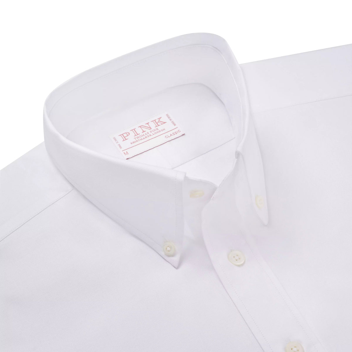 White Classic Fit Smart Casual Button Down Weekend Oxford Shirt