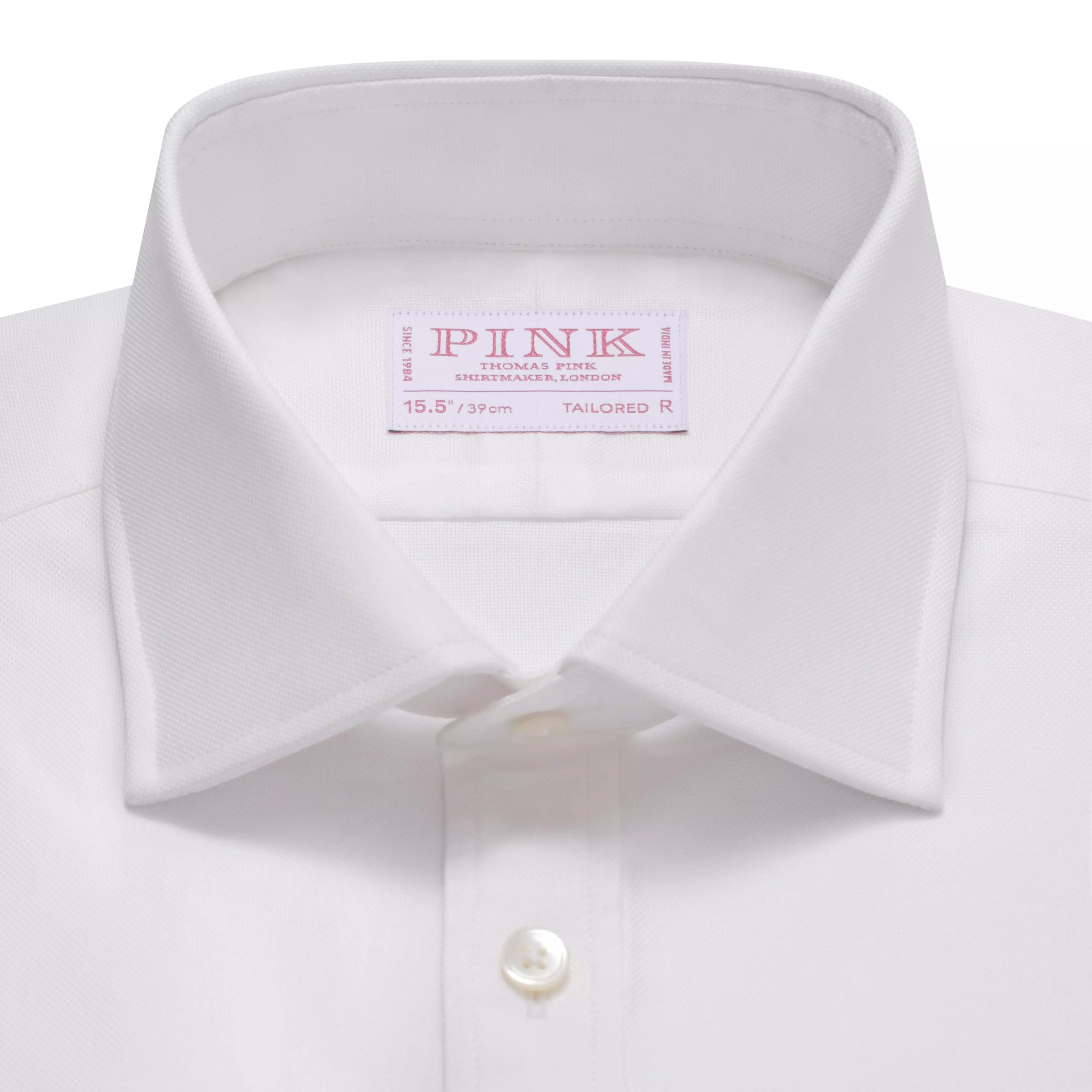 White Tailored Fit Double Cuff Royal Oxford Formal Shirt