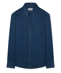 Indigo Tailored Fit Smart Casual Fine Twill Shirt